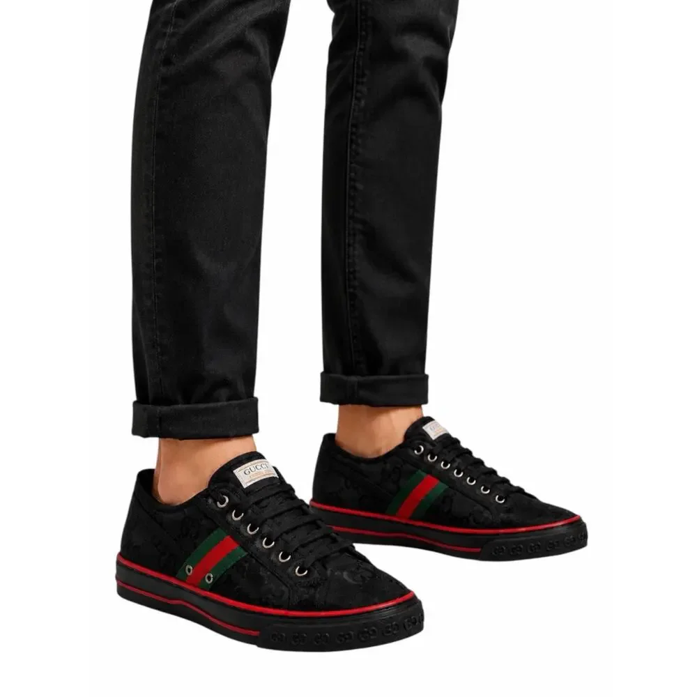 Gucci Off the Grid 1977 Low Top Sneakers Tennis Shoes Black Size 11/ 11.5